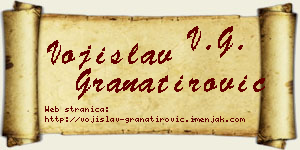 Vojislav Granatirović vizit kartica